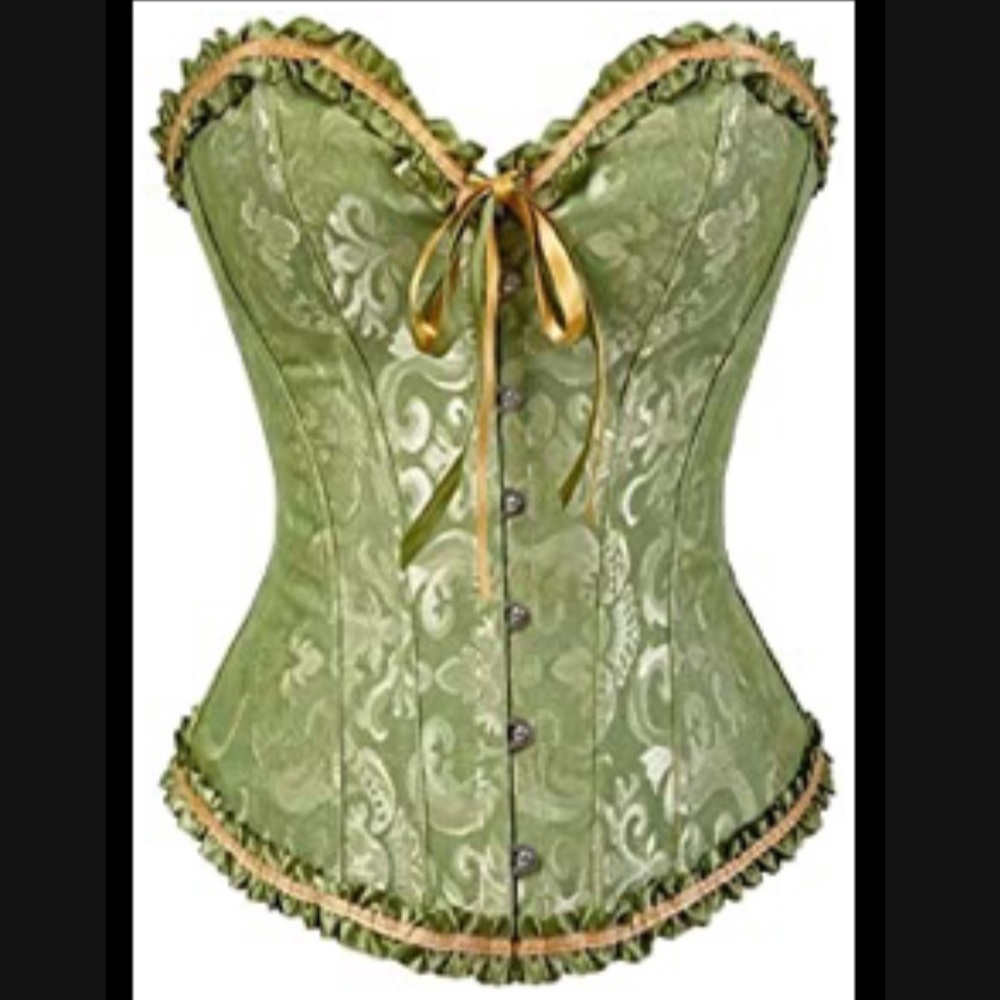☀️🟢GREEN AND GOLD CORSET! BRAND NEW🟢☀️